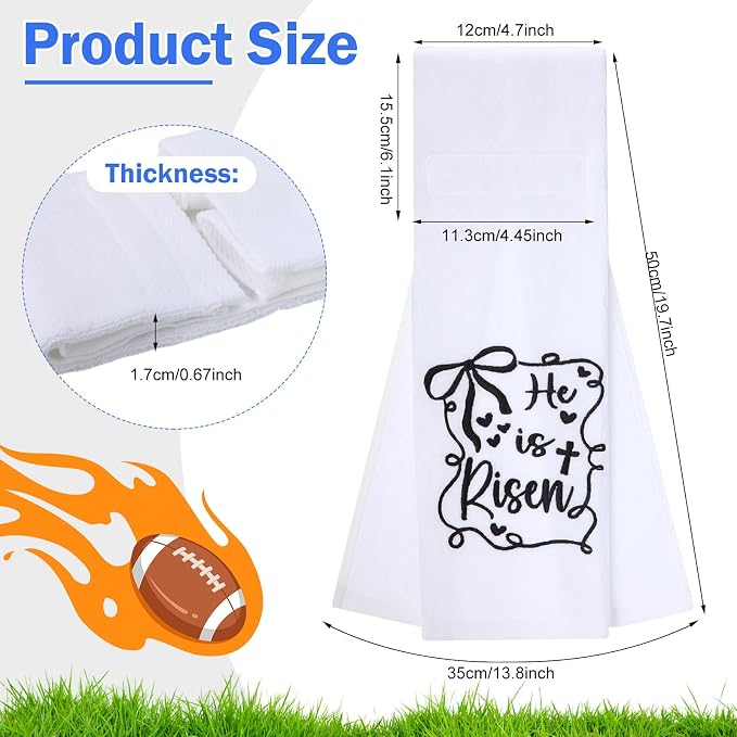 Shimeyao 2 Pcs Christian Cross Football Pitching Towel - Image 2