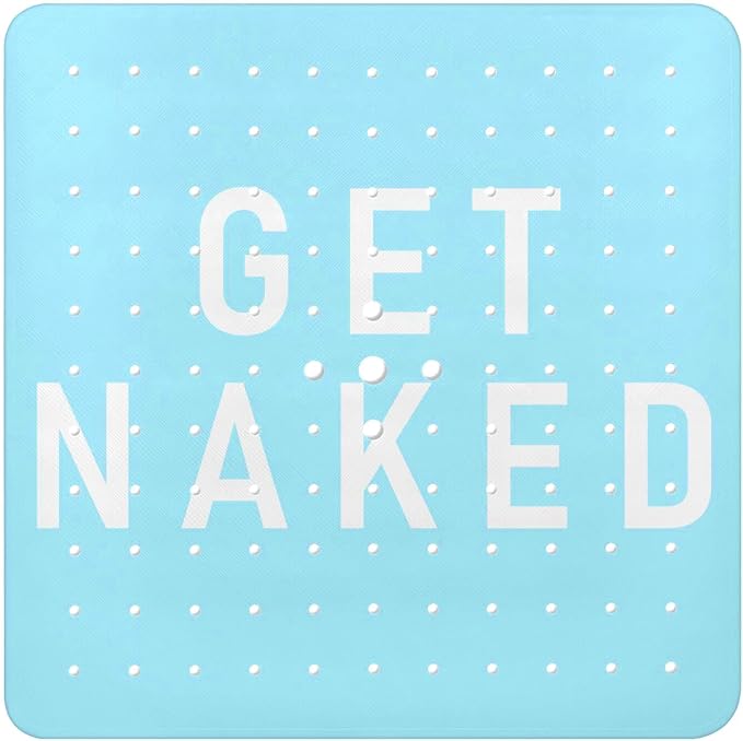 Bathtub Mat Non Slip, Get Naked Square Bath tub Mat Shower Floor Mat by BathtubMat