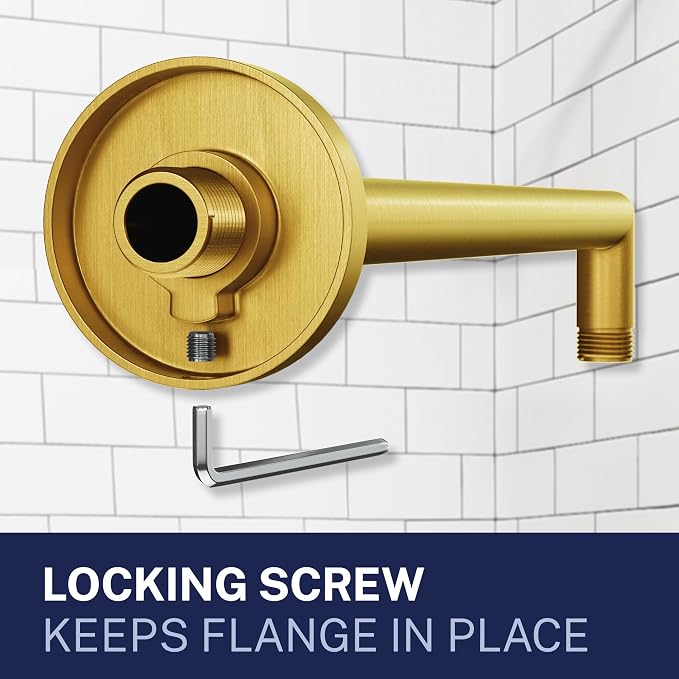 HammerHead Showers® Solid Metal 16 Inch Extended Shower Arm and Flange - Image 6