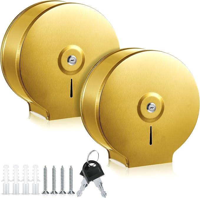 Mifoci 2 Pcs Industrial Toilet Paper Holder Commercial Roll Dispenser Wall by Mifoci