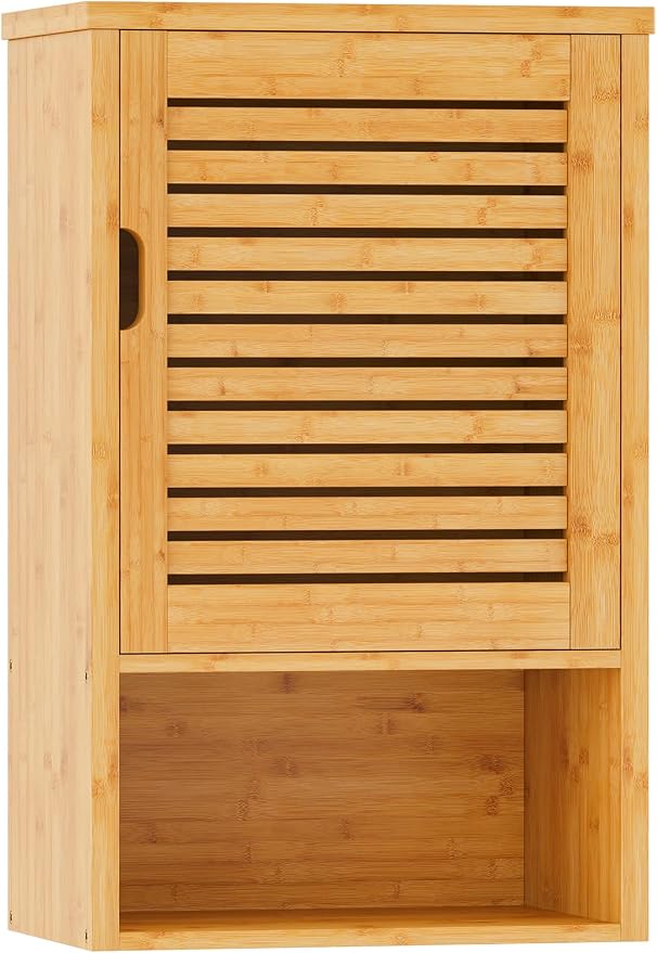 VIAGDO Bathroom Wall Cabinet, Wooden Medicine Cabinet - Image 10
