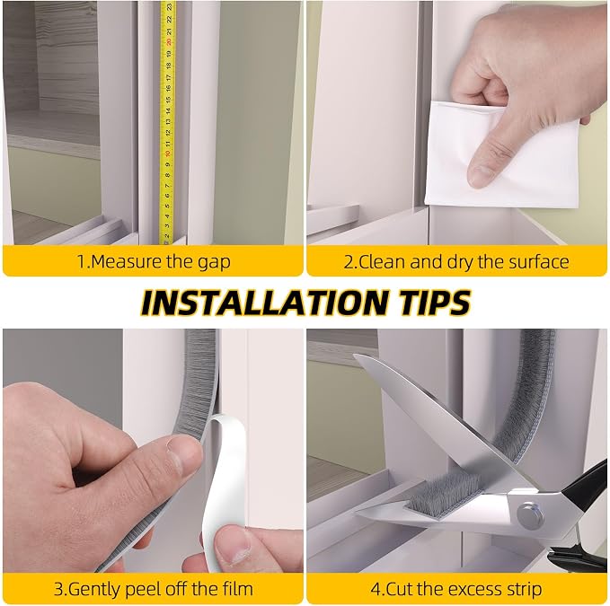 40FT Brush Weather Stripping Door Window Seal - Image 6