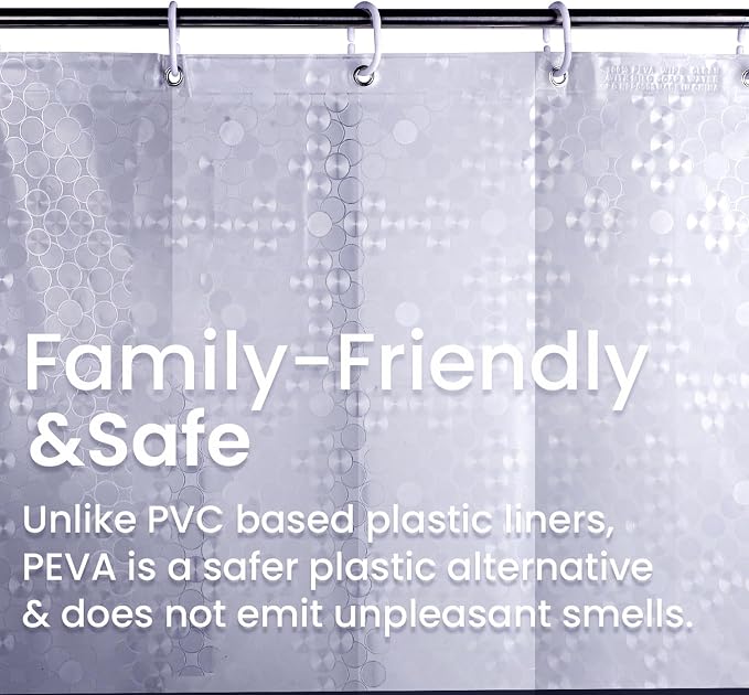 LiBa PEVA Shower Curtain Liner - Image 3