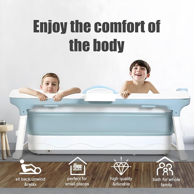 Portable Bathtub for Adult, Large Collapsible Tub, Portable Tub for Adults - Image 5