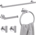 Lairuier 5 Pieces Brushed Nickel Bathroom Accessories Set, 23.6 Inch Bath Towel by LairuierBathroomHardwareSet