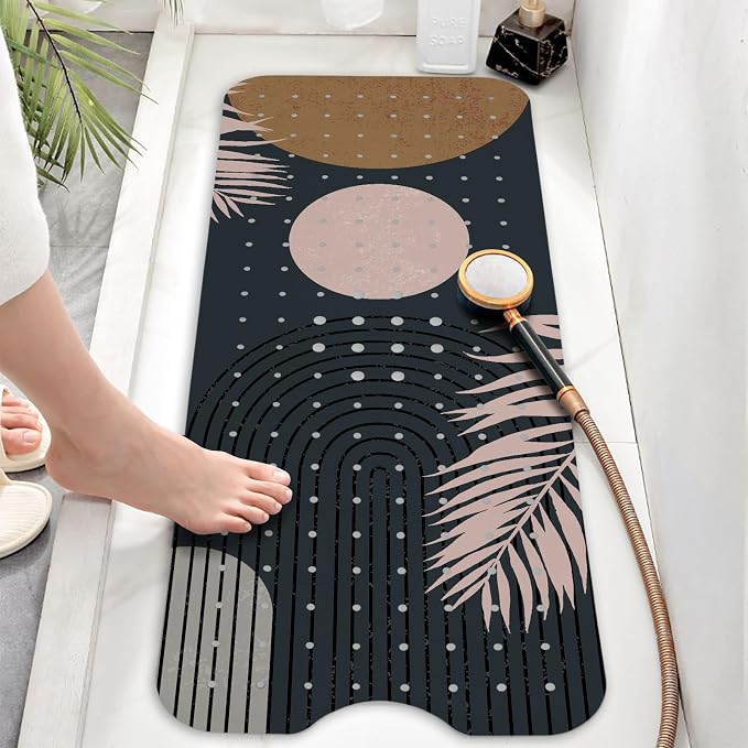 Bathtub Mat Non Slip, Bohemia Extra Long Bath tub Mat Shower Floor Mat - Image 6