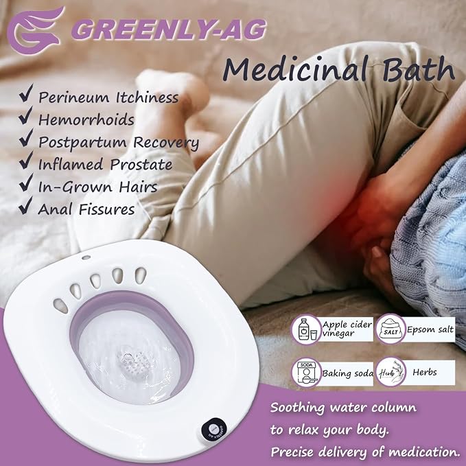 Sitz Bath, Sitz Bath for Toilet, Electric Sitz Bath for Hemorrhoids Men and - Image 5