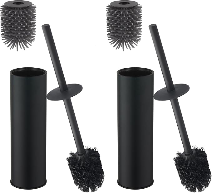 Toilet Brush and Holder, Stainless Steel Toilet Brushes by KLDKLD