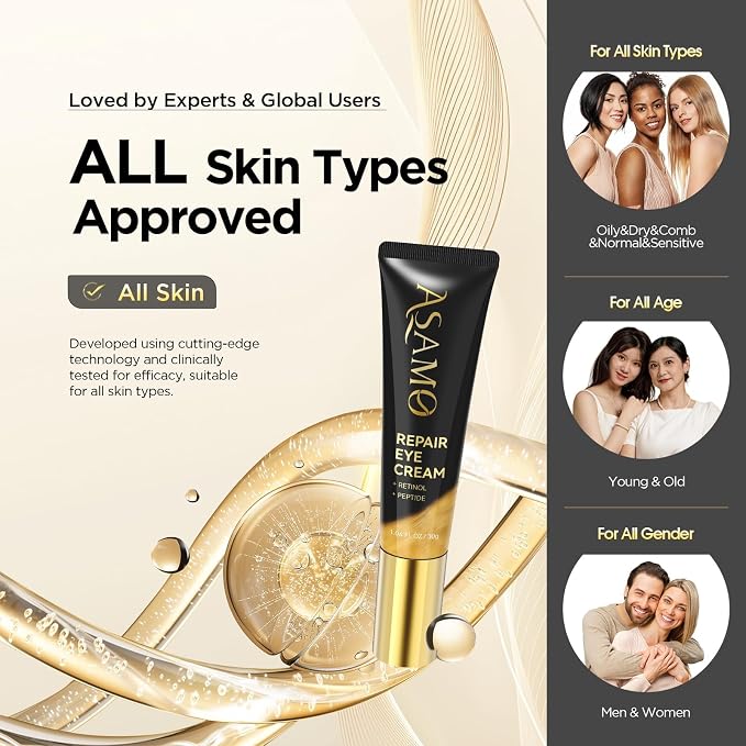 ASAMO Retinol Eye Cream – Retinol and Peptides - Image 6