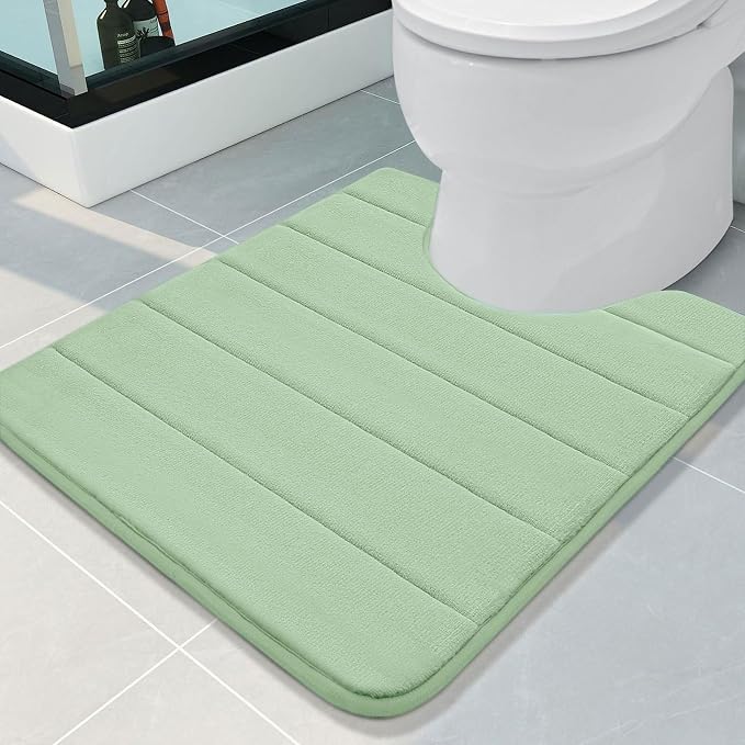 Buganda Memory Foam U-Shaped Contour Toilet Rugs, Non Slip Absorbent, Thick by Buganda