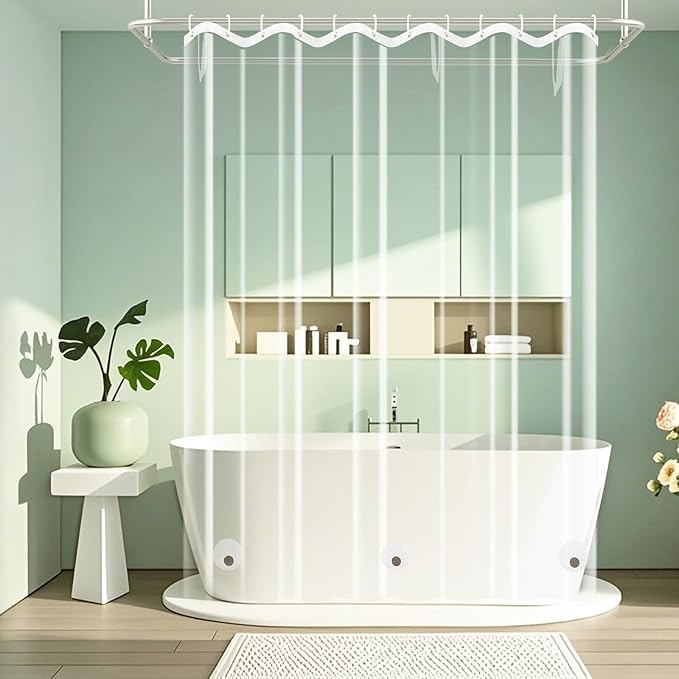Waterproof Clear Shower Curtain Liner by Seenus