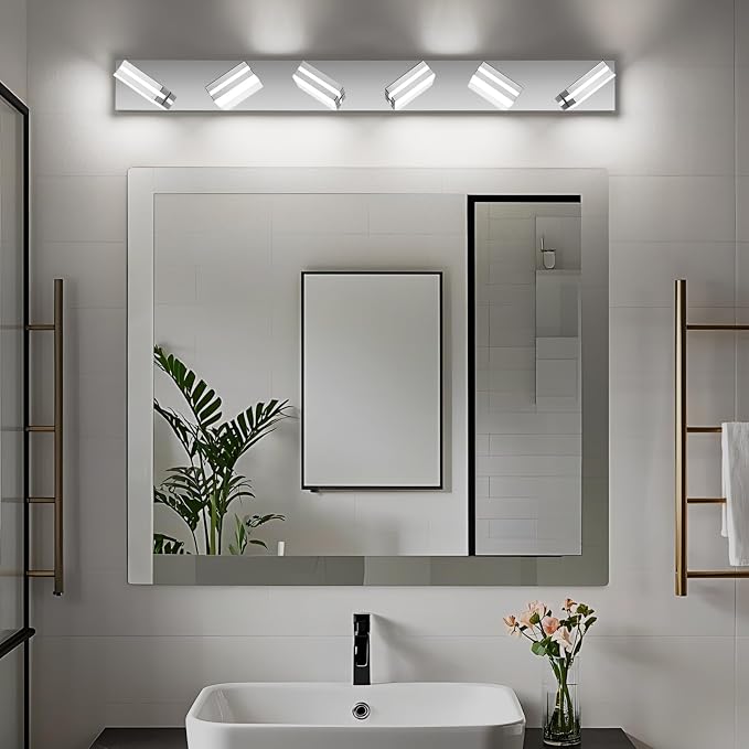 Modern LED Bathroom Lights Fixtures, Stainless Steel Chrome Acrylic Wall - Image 7
