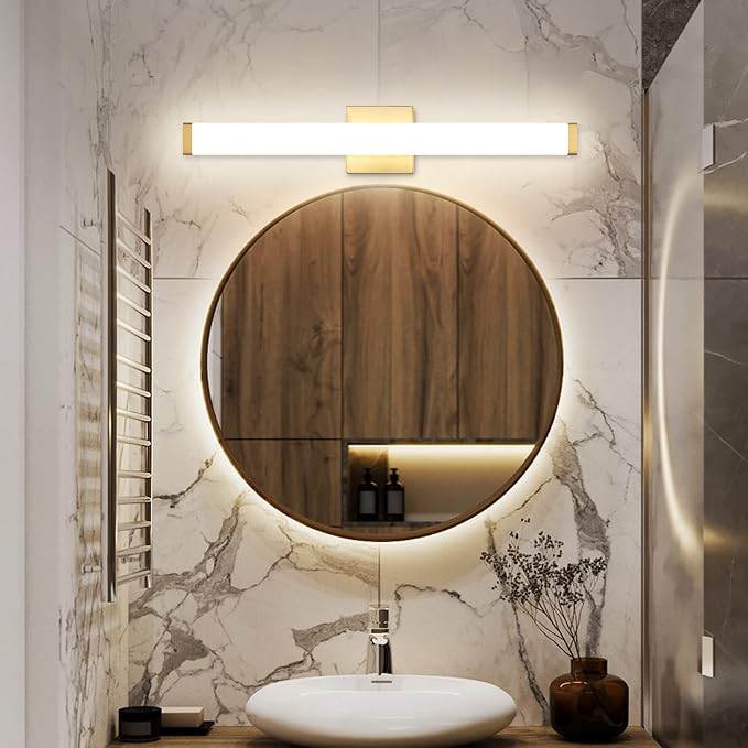 Bathroom Vanity Light Brushed Nickel Square LED 24 inch 14W 4000K Natural White - Image 6