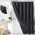 LaCyan 3 in 1 Waterproof Waffle Weave Shower Curtain and Clear Liner Set by Lacyan
