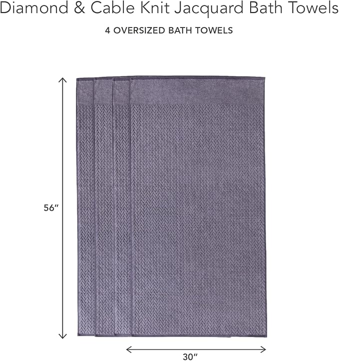 Texere 100% Organic Cotton Jacquard 650 GSM Premium Bath Towel Sets - Image 6