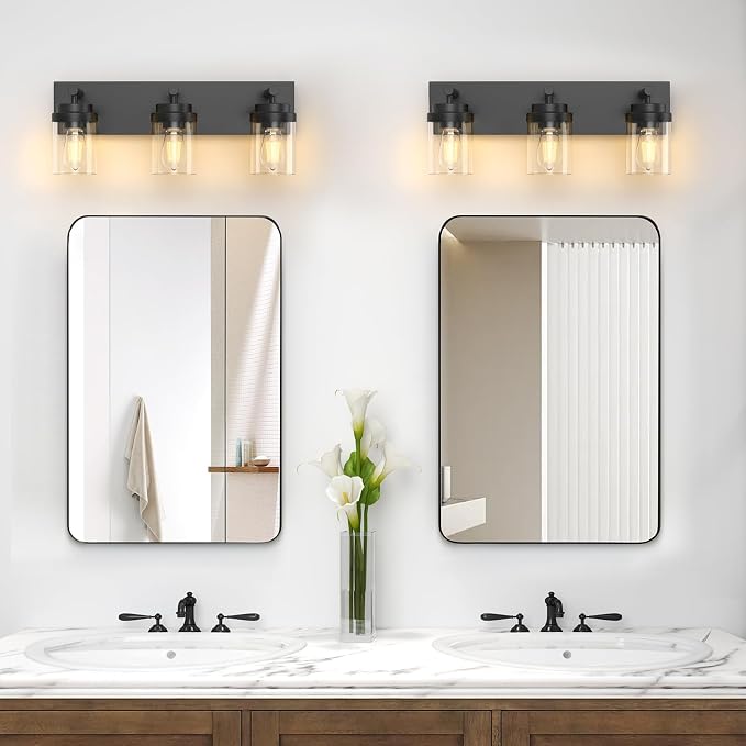 IZORRO Bathroom Vanity Light Fixture, 3-Light 22 Inch Matte Black Bathroom - Image 6