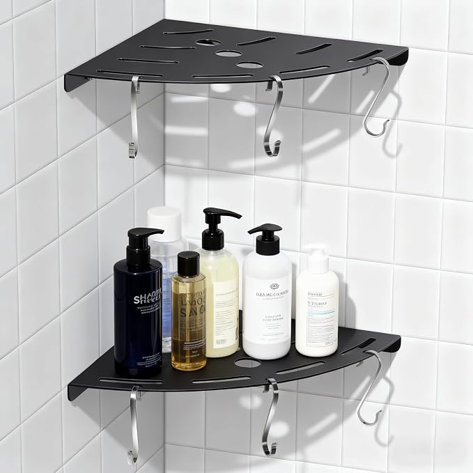 Shower Corner Shelf 304 Stainless Steel Shower Caddy 2 Tier Shower Organizer by Unknown