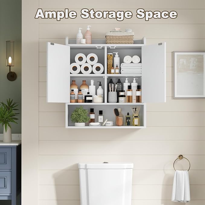 EasyCom Bathroom Cabinet Storage, Farmhouse Medicine Cabinet - Image 3