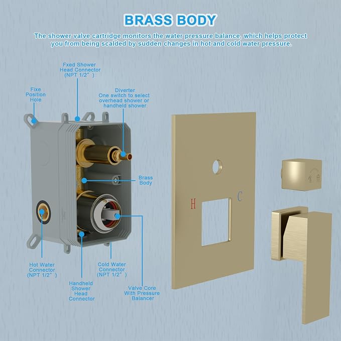 Gold Shower Faucet - Image 7