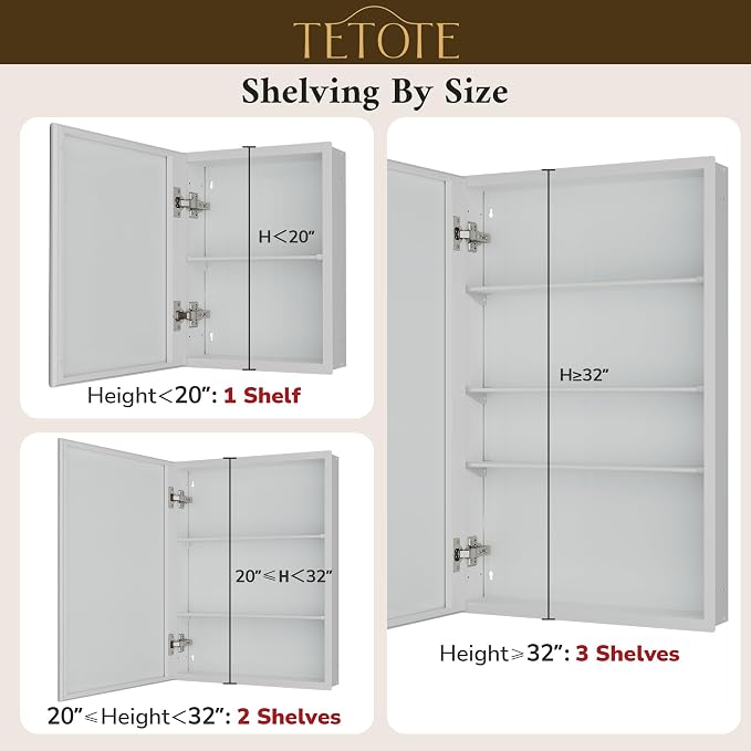 TETOTE 14 x 18 Medicine Cabinet - Image 8