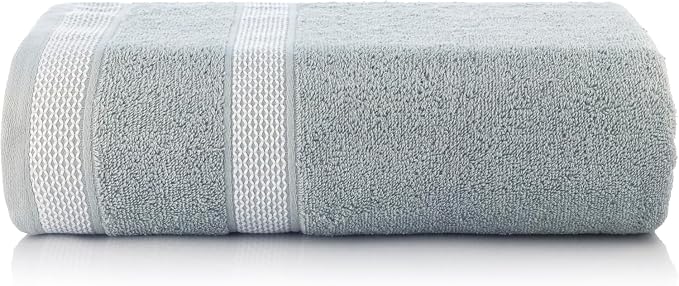 CASA COPENHAGEN Solitaire Towels, 4 Pieces Bath Towel Set- Grey Violet - Image 3