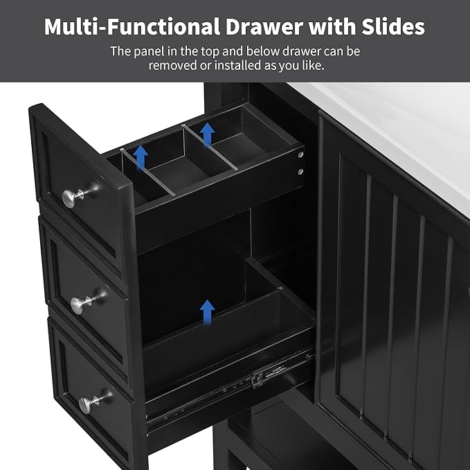Favfurish 36" Bathroom Vanity Without Top Sink, Vanity Only - Image 6