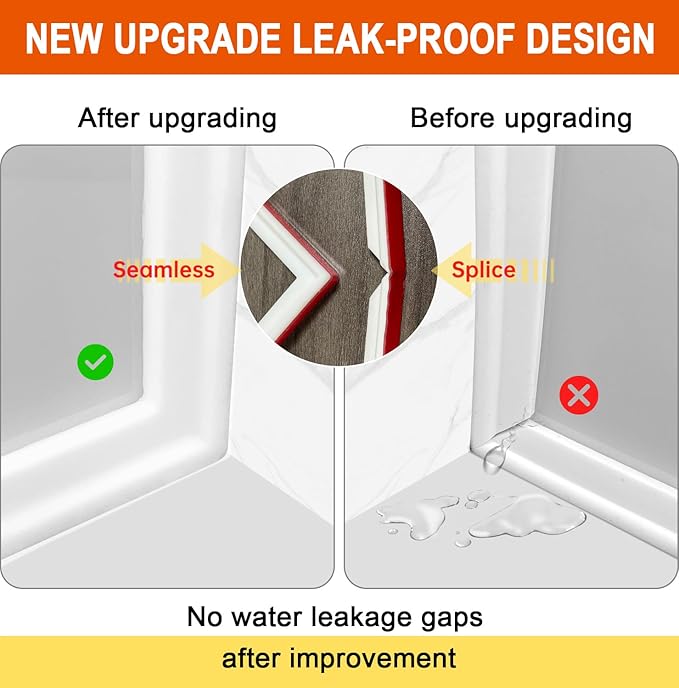 Shower Corner Water Guard, Large Size Tub Shower Water Guard, Shower Splash - Image 2