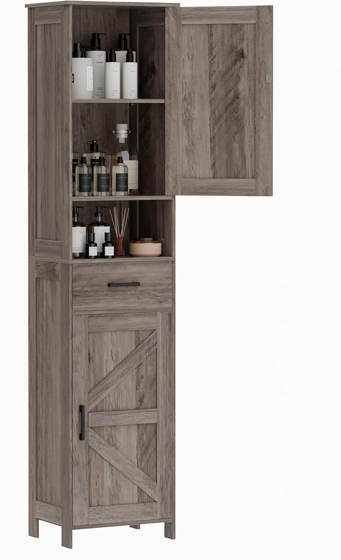 Homhedy 67" H Tall Bathroom Storage Cabinet - Image 8