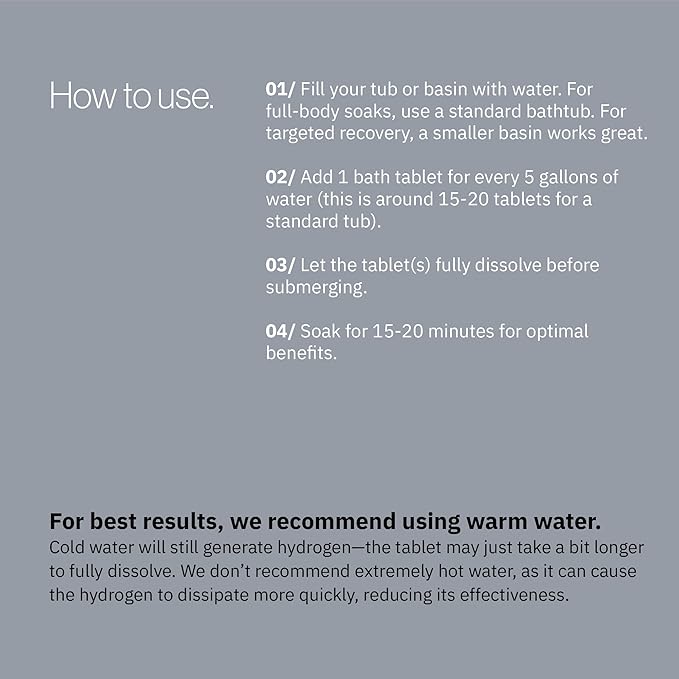 Molecular H2TAB Hydrogen Bath Tablets – 60 Count – Fragrance-Free Hydrogen Bath - Image 5