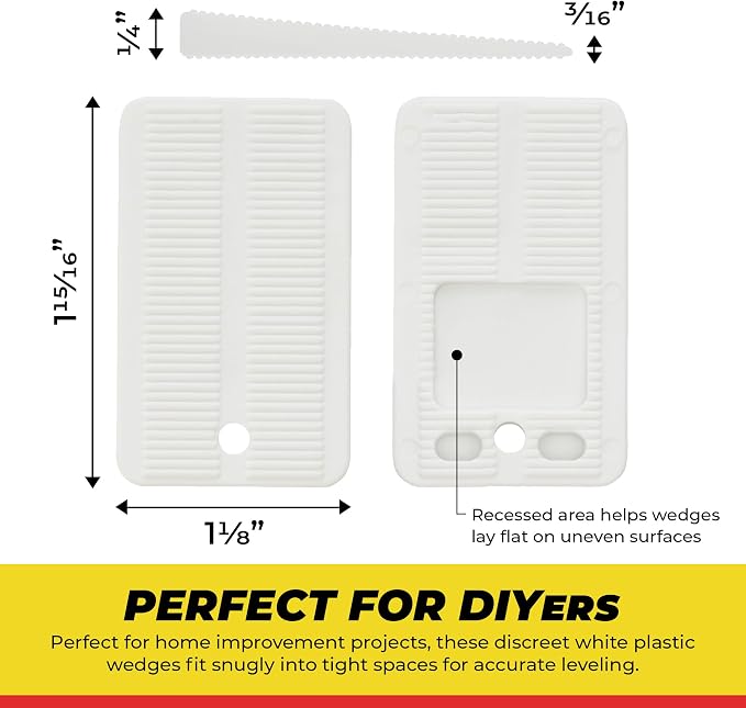 Plastic Shim Wedge Set Nonslip Furniture Levelers Combo Kit 6 Rigid and 6 - Image 7