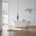Cpingao 66.9"Lx33.5"Wx22"T Stone Resin Solid Surface Freestanding Bathtub by Cpingao