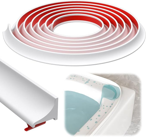118 Inch Shower Splash Guard for Bathtub Waterproof Self-Adhesive Shower Corner by Pushglossy