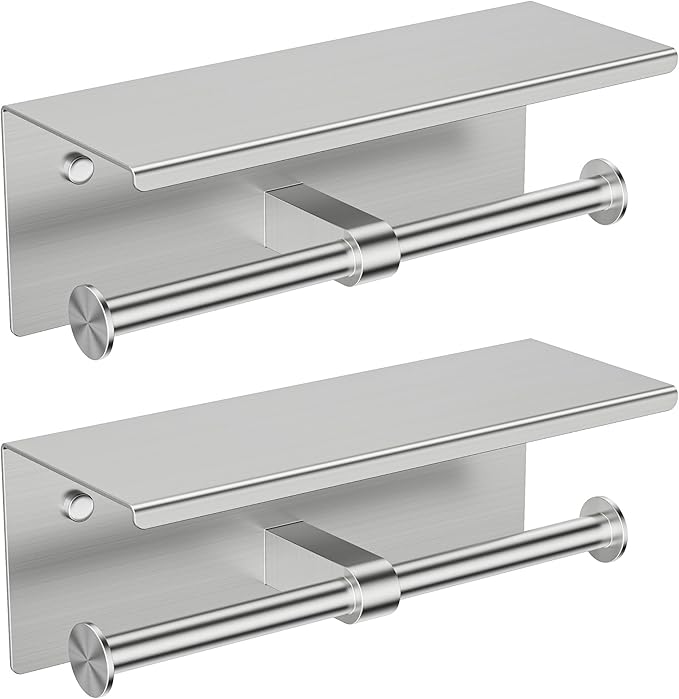 FORIOUS 2 Pack Double Toilet Paper Holder by FORIOUS