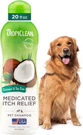 TropiClean Oatmeal Dog Shampoo for Itchy Skin Relief, Soothing Medicated Itch by TropiClean