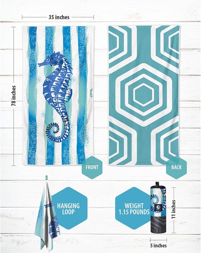 VENTURE 4TH Microfiber Beach Towel: Quick-Dry, Sandproof and Lightweight - Image 6