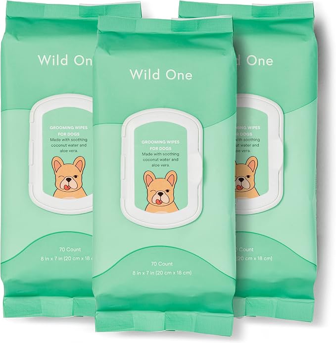 Wild One, Eucalyptus Natural Dog Grooming Wipes, Cruelty-free, resealable lid by WildOne