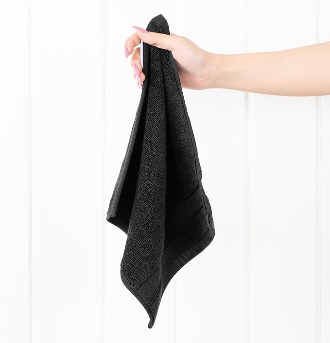 American Soft Linen Salem Washcloth Sets, 4 Piece Luxury 600 GSM 100% Cotton - Image 3