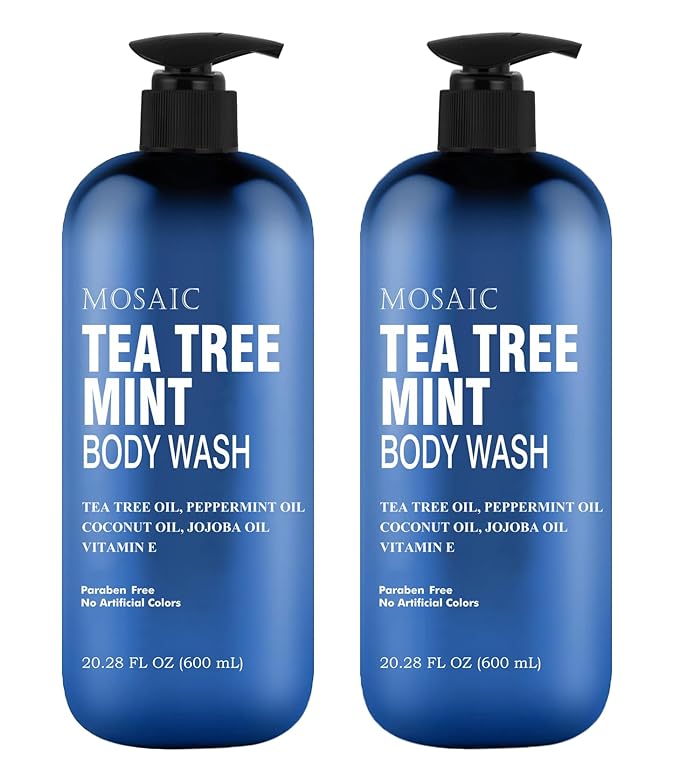 Tea Tree Body Wash with Mint & Shower Gel with Vitamin E by AnatoliaDaphne