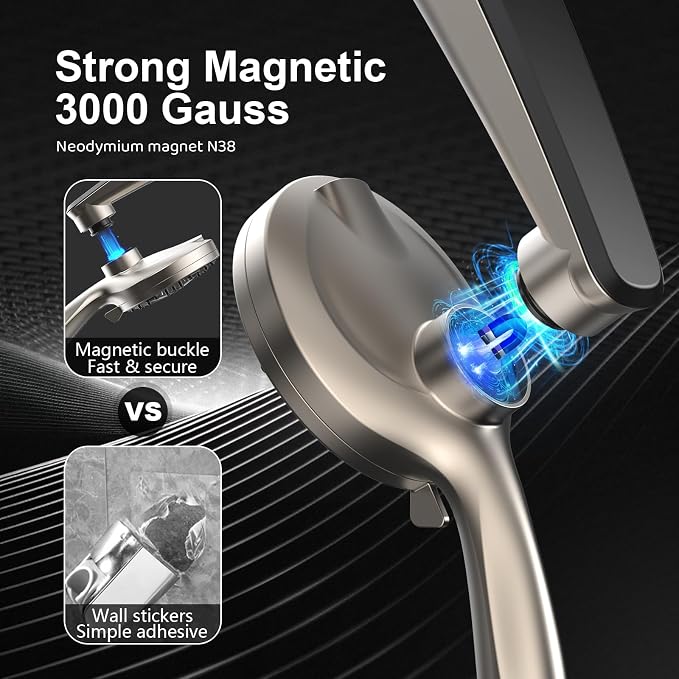 Rain Shower Head with Handheld High Pressure rainfall Shower Heads with - Image 2