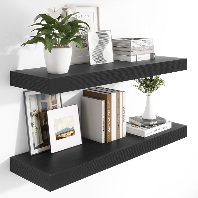 Heimlove 12 Inch Deep Floating Shelves, 48 x 12 inches Long Wall Shelf by Heimlove