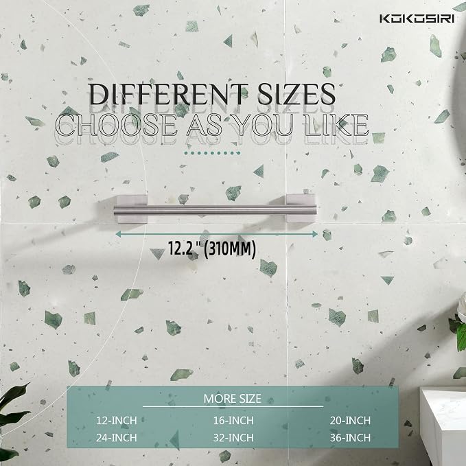 KOKOSIRI Towel Holder 12 Inch Bathroom Hand Towel Bar - Image 7