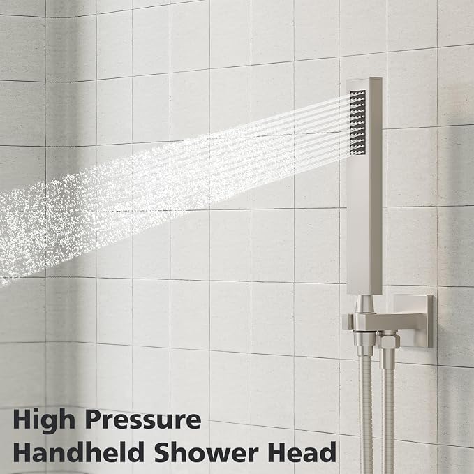 Gabrylly Shower System, Rainfall Shower Faucet Set Complete, 2 Way Valve - Image 4