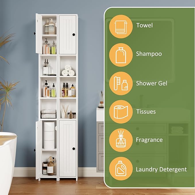 RRX Tall Slim Bathroom Storage Cabinet - Image 5