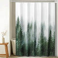 ORTIGIA 78 Inch Green Misty Forest Shower Curtain by ORTIGIA