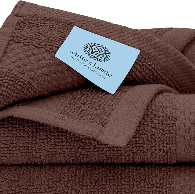 White Classic Luxury Bath Towel Set of 8 Pieces - Image 5