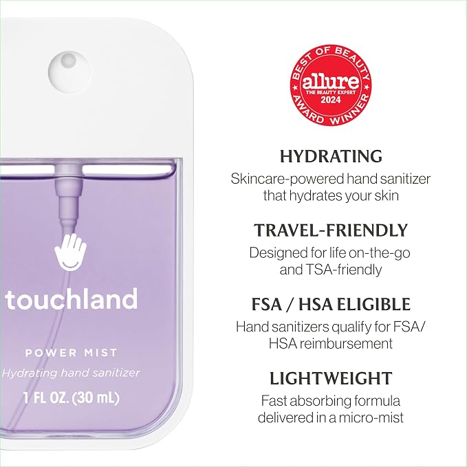 Touchland Hydrating Hand Sanitizer Spray, BLOSSOM 5 Set, 1 FL. OZ. Travel Size - Image 8