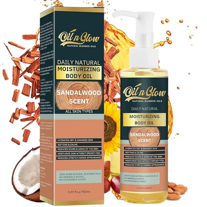 USDA Certified Organic Pure Natural Hydrating Body Oil After Shower by OilnGlow