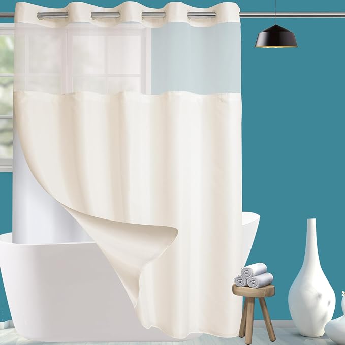 Conbo Mio Extra Long No Hook Shower Curtain by ConboMio