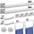 Bathroom Hardware Accessories Set: 12-Pieces Bath Towel Bar Set, Towel Racks by UPRONE
