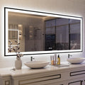 ISKM Framed LED Mirror for Bathroom 77"x36", Dimmable LED Bathroom Mirror by ISKM-IStillKeepMovin